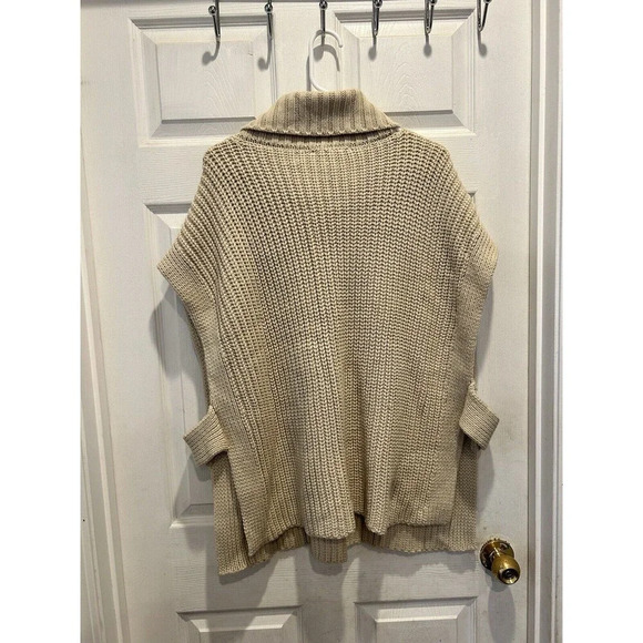 Fore Womens Beige Knit‎ Sleeveless Comfy Turtleneck Sweater Vest L Large NWT - Picture 6 of 7